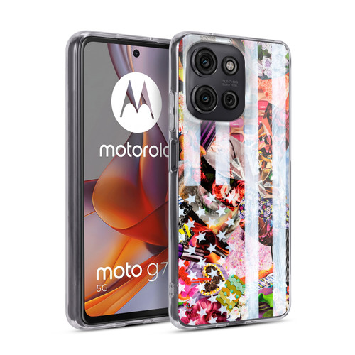Artpoptart Flags Murican Soft Gel Case for Motorola Moto G75