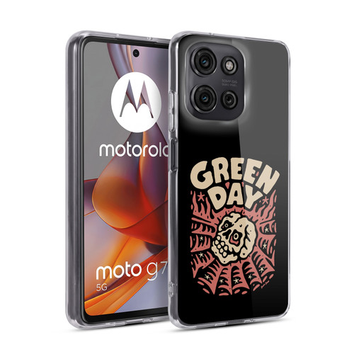 Green Day Graphics Skull Spider Soft Gel Case for Motorola Moto G75