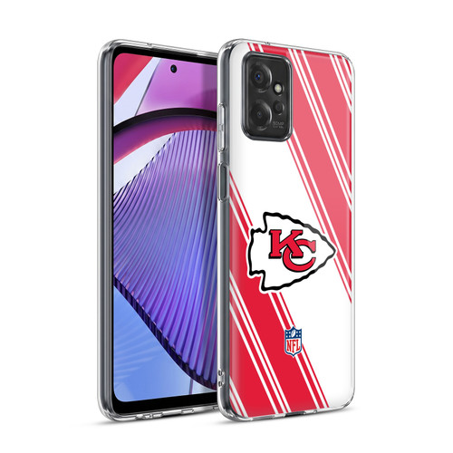NFL Kansas City Chiefs Artwork Stripes Soft Gel Case for Motorola Moto G Power (2023)