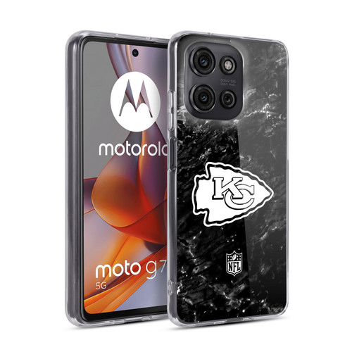 NFL Kansas City Chiefs Artwork Marble Soft Gel Case for Motorola Moto G75