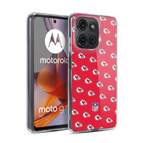 NFL Kansas City Chiefs Artwork Patterns Soft Gel Case for Motorola Moto G75
