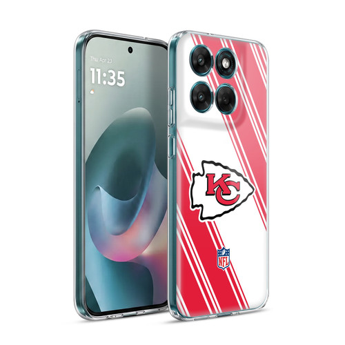 NFL Kansas City Chiefs Artwork Stripes Soft Gel Case for Motorola Moto G77
