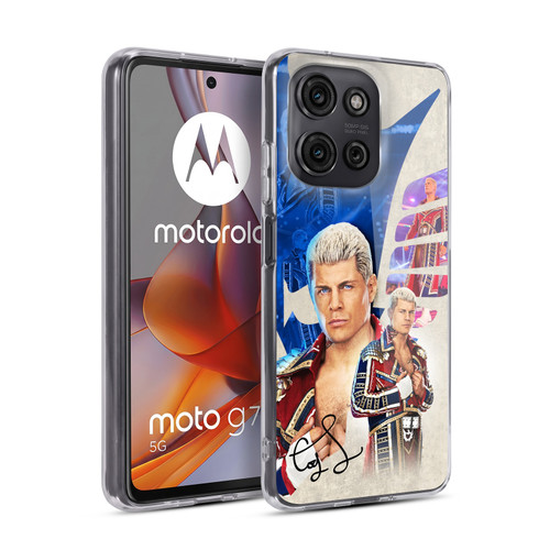 WWE Cody Rhodes Superstar Graphics Soft Gel Case for Motorola Moto G75