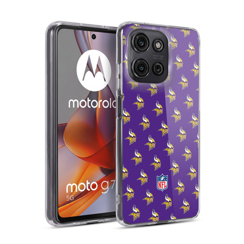NFL Minnesota Vikings Artwork Patterns Soft Gel Case for Motorola Moto G75