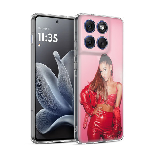 Ariana Grande Dangerous Woman Red Leather Soft Gel Case for Motorola Edge 70