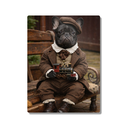 Klaudia Senator French Bulldog Art Portrait 300X400mm Portrait Metal Wall Art Print - Wall Decor for Living Room, Bedroom & Gaming Room