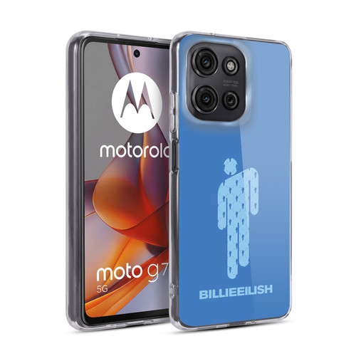 Billie Eilish Key Art Blohsh Blue Soft Gel Case for Motorola Moto G75