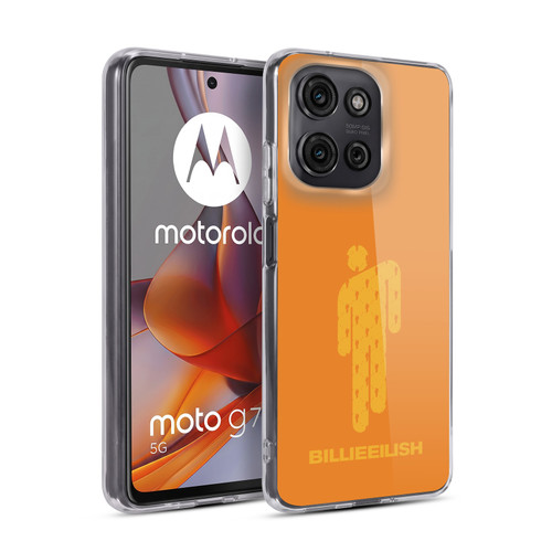 Billie Eilish Key Art Blohsh Orange Soft Gel Case for Motorola Moto G75