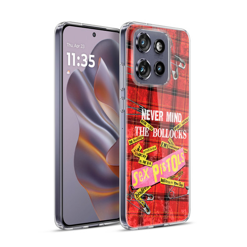 Sex Pistols Band Art Tartan Print Song Art Soft Gel Case for Motorola Edge 50 Neo