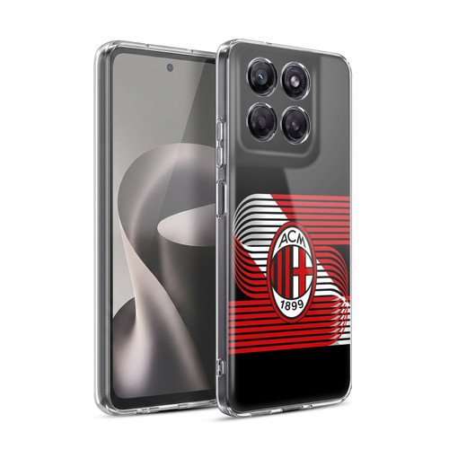 AC Milan Crest Patterns Diagonal Soft Gel Case for Motorola Moto G37 Power
