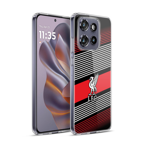 Liverpool Football Club Crest & Liverbird 2 Stripes Soft Gel Case for Motorola Edge 50 Neo