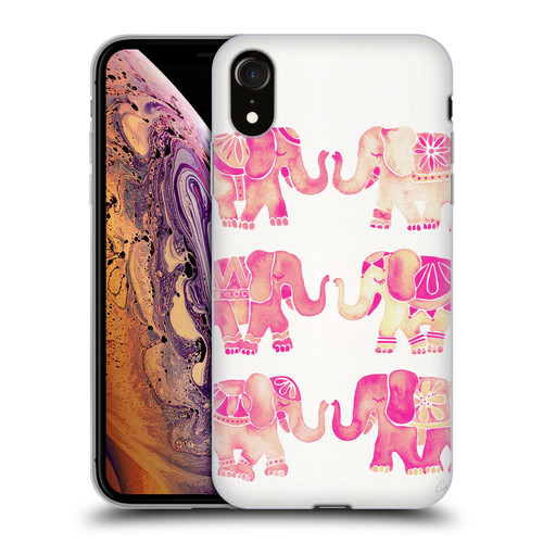 Cat Coquillette Animals 2 Pink Elephants Soft Gel Case for Apple iPhone XR