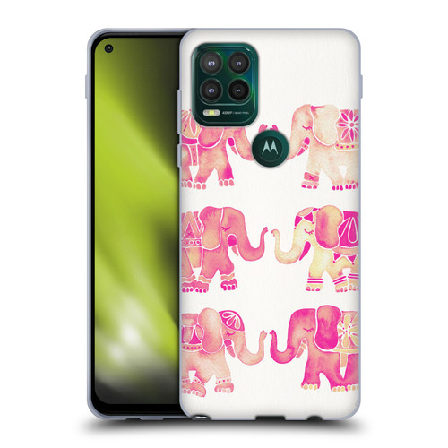Cat Coquillette Animals 2 Pink Elephants Soft Gel Case for Motorola Moto G Stylus 5G 2021