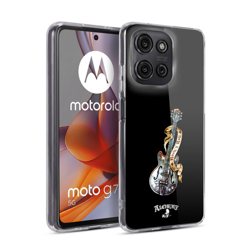 Alchemy Gothic Illustration Rock'it 56 Guitar Soft Gel Case for Motorola Moto G75
