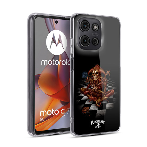 Alchemy Gothic Illustration Fools Familiar Soft Gel Case for Motorola Moto G75