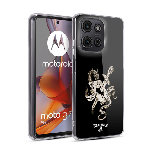 Alchemy Gothic Illustration Heart Breaker Soft Gel Case for Motorola Moto G75