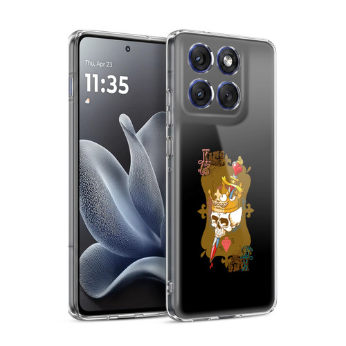 Alchemy Gothic Skull And Cards King 13 Soft Gel Case for Motorola Edge 70