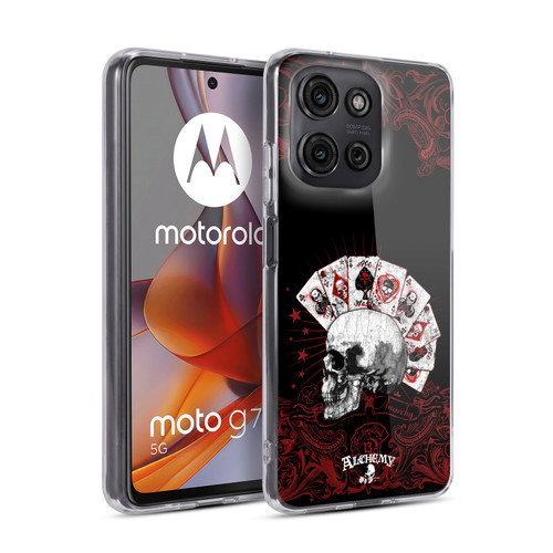 Alchemy Gothic Skull And Cards Aces Of Anarchy Soft Gel Case for Motorola Moto G75