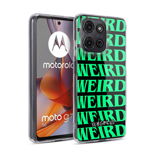 Yungblud Graphics Weird! Text Soft Gel Case for Motorola Moto G75
