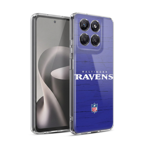 NFL Baltimore Ravens Logo Distressed Look Soft Gel Case for Motorola Moto G37 Power