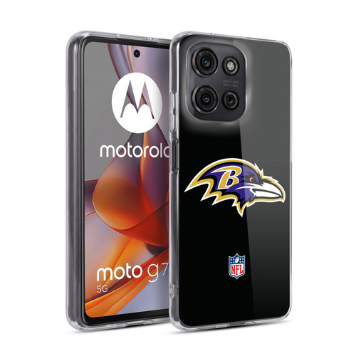 NFL Baltimore Ravens Logo Plain Soft Gel Case for Motorola Moto G75