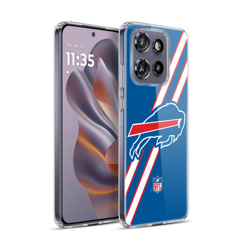 NFL Buffalo Bills Logo Stripes Soft Gel Case for Motorola Edge 50 Neo