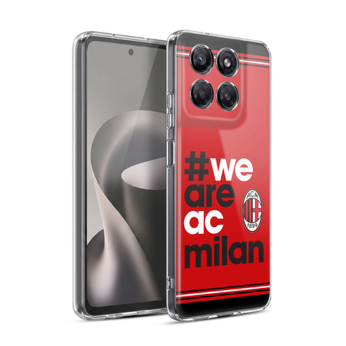AC Milan Crest Stripes Soft Gel Case for Motorola Moto G37 Power