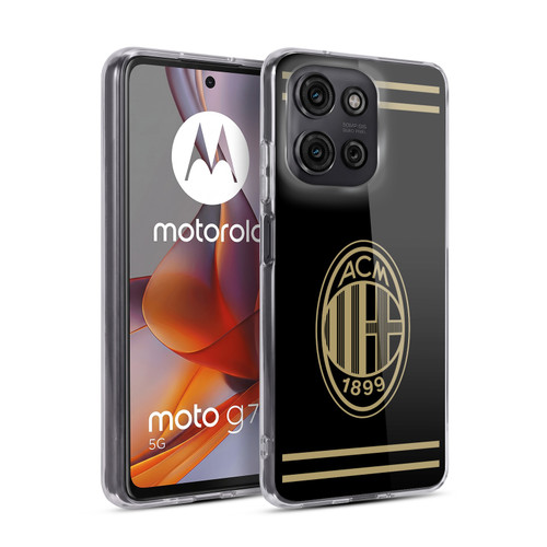 AC Milan Crest Black And Gold Soft Gel Case for Motorola Moto G75