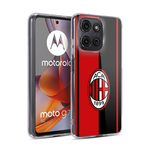 AC Milan Crest Red And Black Soft Gel Case for Motorola Moto G75