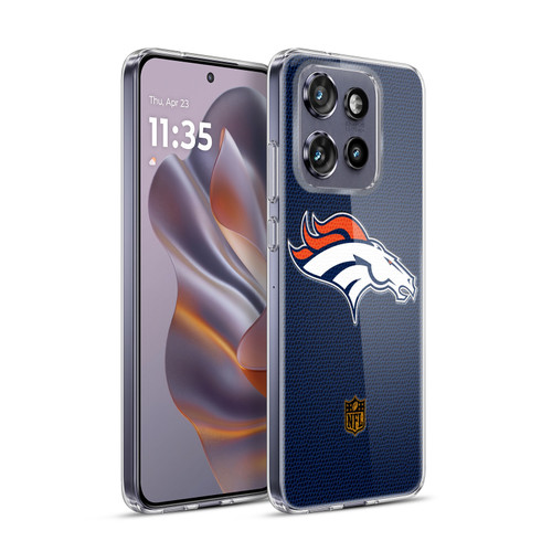 NFL Denver Broncos Logo Football Soft Gel Case for Motorola Edge 50 Neo