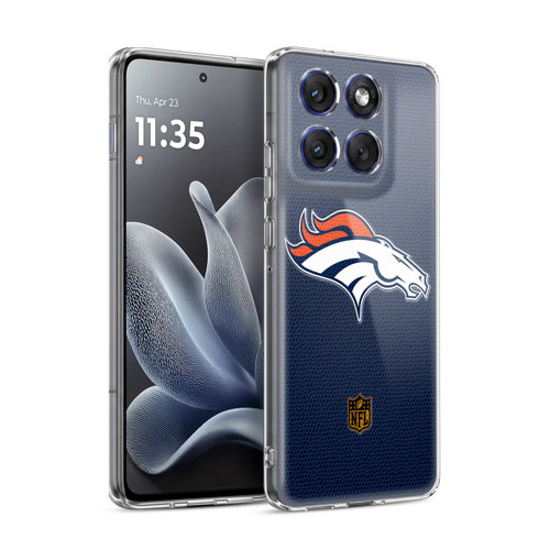 NFL Denver Broncos Logo Football Soft Gel Case for Motorola Edge 70