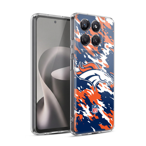 NFL Denver Broncos Logo Camou Soft Gel Case for Motorola Moto G37 Power