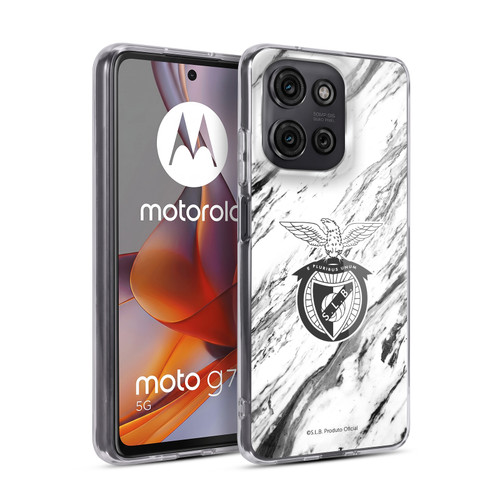 S.L. Benfica 2021/22 Crest Marble Soft Gel Case for Motorola Moto G75