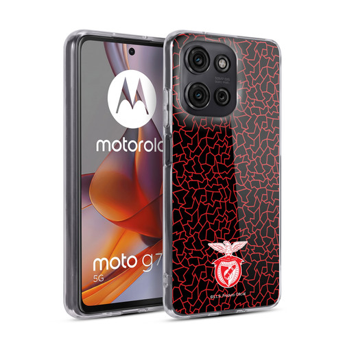 S.L. Benfica 2021/22 Crest Mosaic Pattern Soft Gel Case for Motorola Moto G75