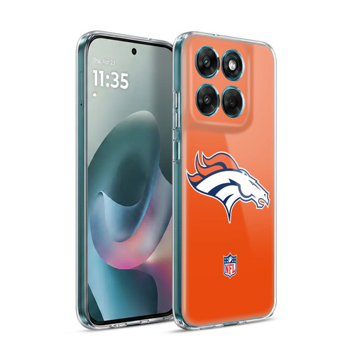 NFL Denver Broncos Logo Plain Soft Gel Case for Motorola Moto G77