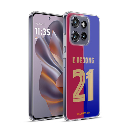 FC Barcelona 2024/25 Players Home Kit Frenkie de Jong Soft Gel Case for Motorola Edge 50 Neo