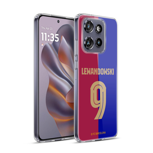 FC Barcelona 2024/25 Players Home Kit Robert Lewandowski Soft Gel Case for Motorola Edge 50 Neo