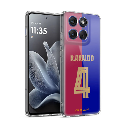 FC Barcelona 2024/25 Players Home Kit Ronald Araújo Soft Gel Case for Motorola Edge 70
