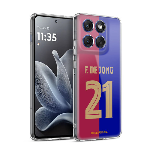 FC Barcelona 2024/25 Players Home Kit Frenkie de Jong Soft Gel Case for Motorola Edge 70