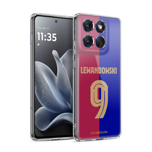 FC Barcelona 2024/25 Players Home Kit Robert Lewandowski Soft Gel Case for Motorola Edge 70