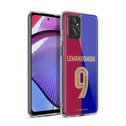 FC Barcelona 2024/25 Players Home Kit Robert Lewandowski Soft Gel Case for Motorola Moto G Power (2023)