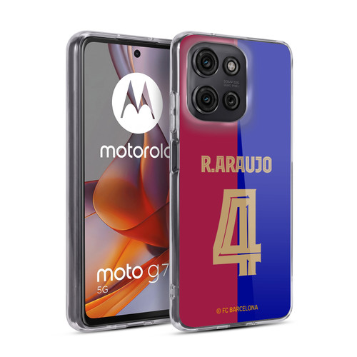 FC Barcelona 2024/25 Players Home Kit Ronald Araújo Soft Gel Case for Motorola Moto G75