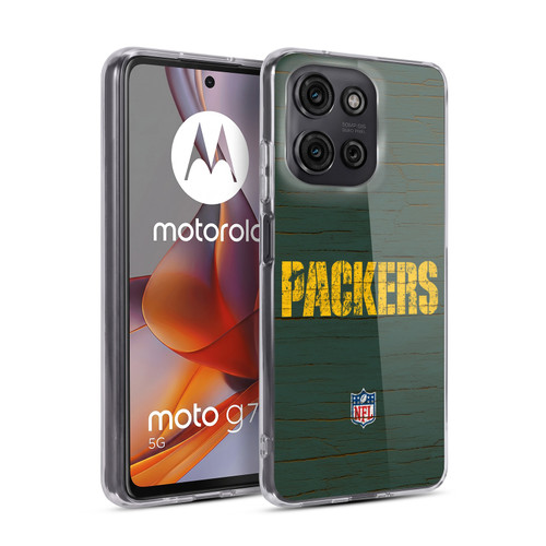 NFL Green Bay Packers Logo Distressed Look Soft Gel Case for Motorola Moto G75