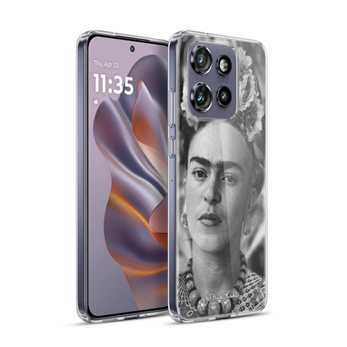 Frida Kahlo Portraits And Quotes Floral Headdress Soft Gel Case for Motorola Edge 50 Neo