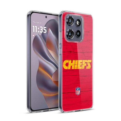 NFL Kansas City Chiefs Logo Distressed Look Soft Gel Case for Motorola Edge 50 Neo