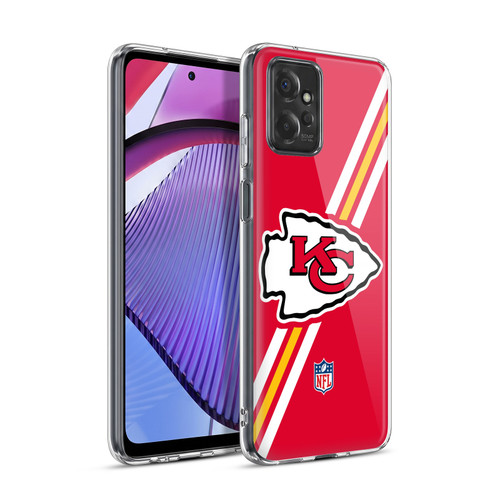 NFL Kansas City Chiefs Logo Stripes Soft Gel Case for Motorola Moto G Power (2023)