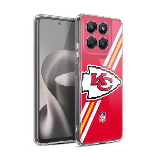 NFL Kansas City Chiefs Logo Stripes Soft Gel Case for Motorola Moto G37 Power