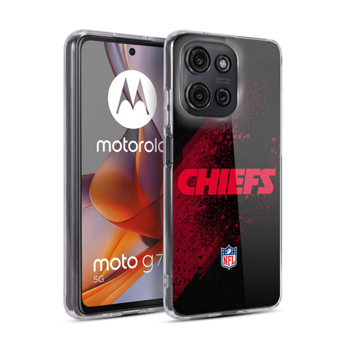 NFL Kansas City Chiefs Logo Blur Soft Gel Case for Motorola Moto G75