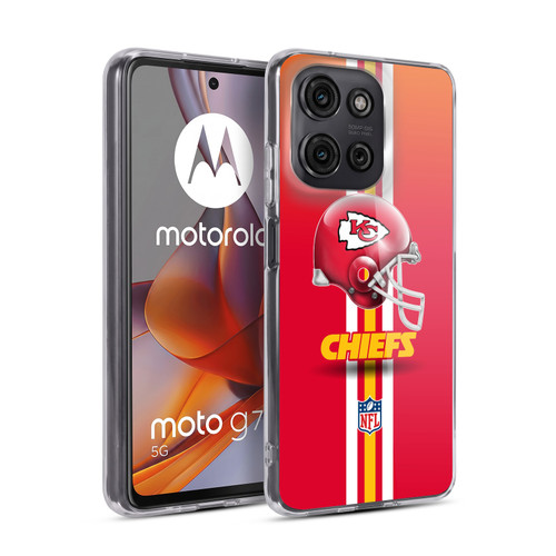 NFL Kansas City Chiefs Logo Helmet Soft Gel Case for Motorola Moto G75