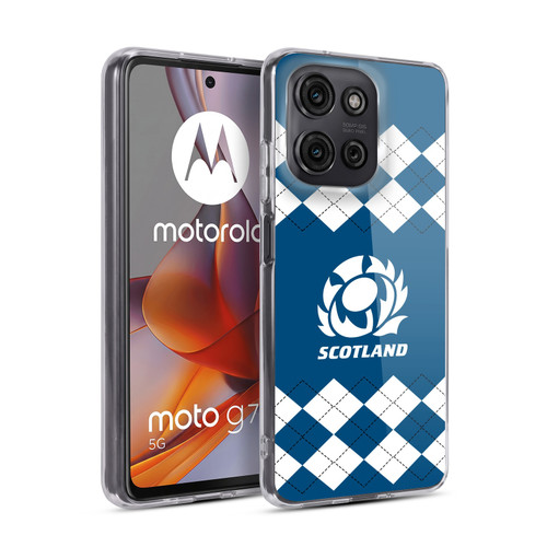 Scotland Rugby Logo 2 Argyle Soft Gel Case for Motorola Moto G75